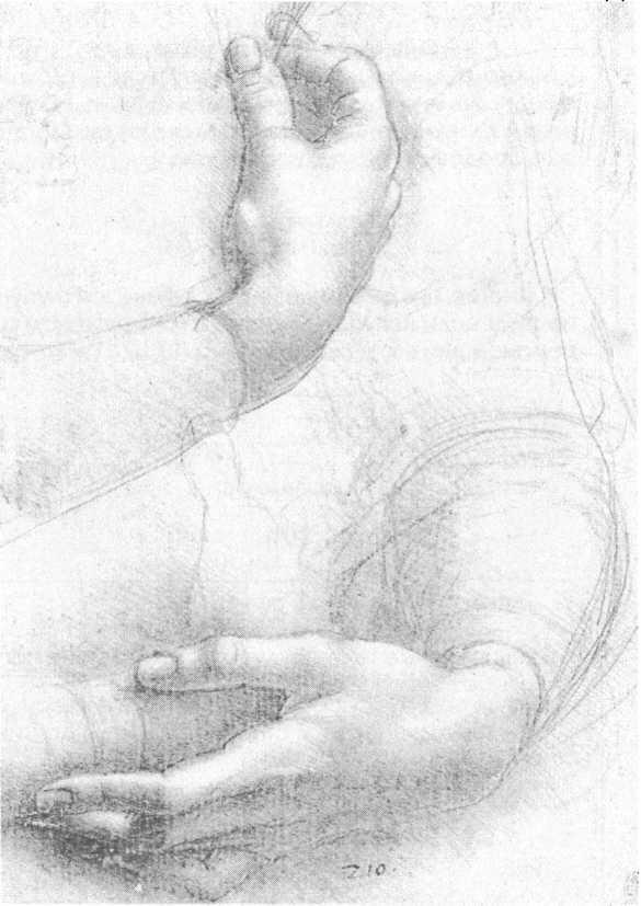 Рис 12 Эскиз для руки ангела из Благовещения Ок 14721475 Перо - фото 12