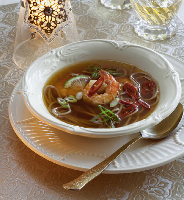 Суп с креветками и гречневой лапшой Лапша соба занимает почетное второе место - фото 45