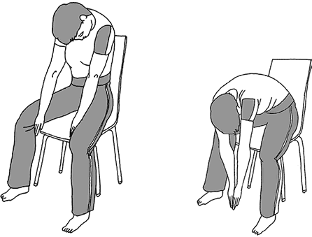 Рис 4 Упражнение 5Сидя на стуле сделайте наклон вперед опустите голову и - фото 5