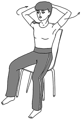 Рис 7 Упражнение 8Сидя на стуле положите кисти рук на плечи Заведите - фото 8